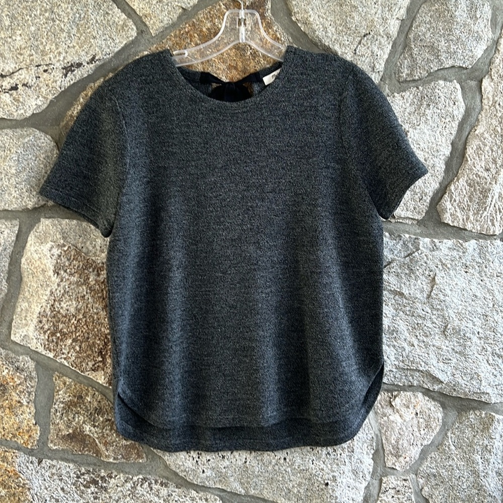 Madewell Keyhole Back With Bow Tie Neck Top